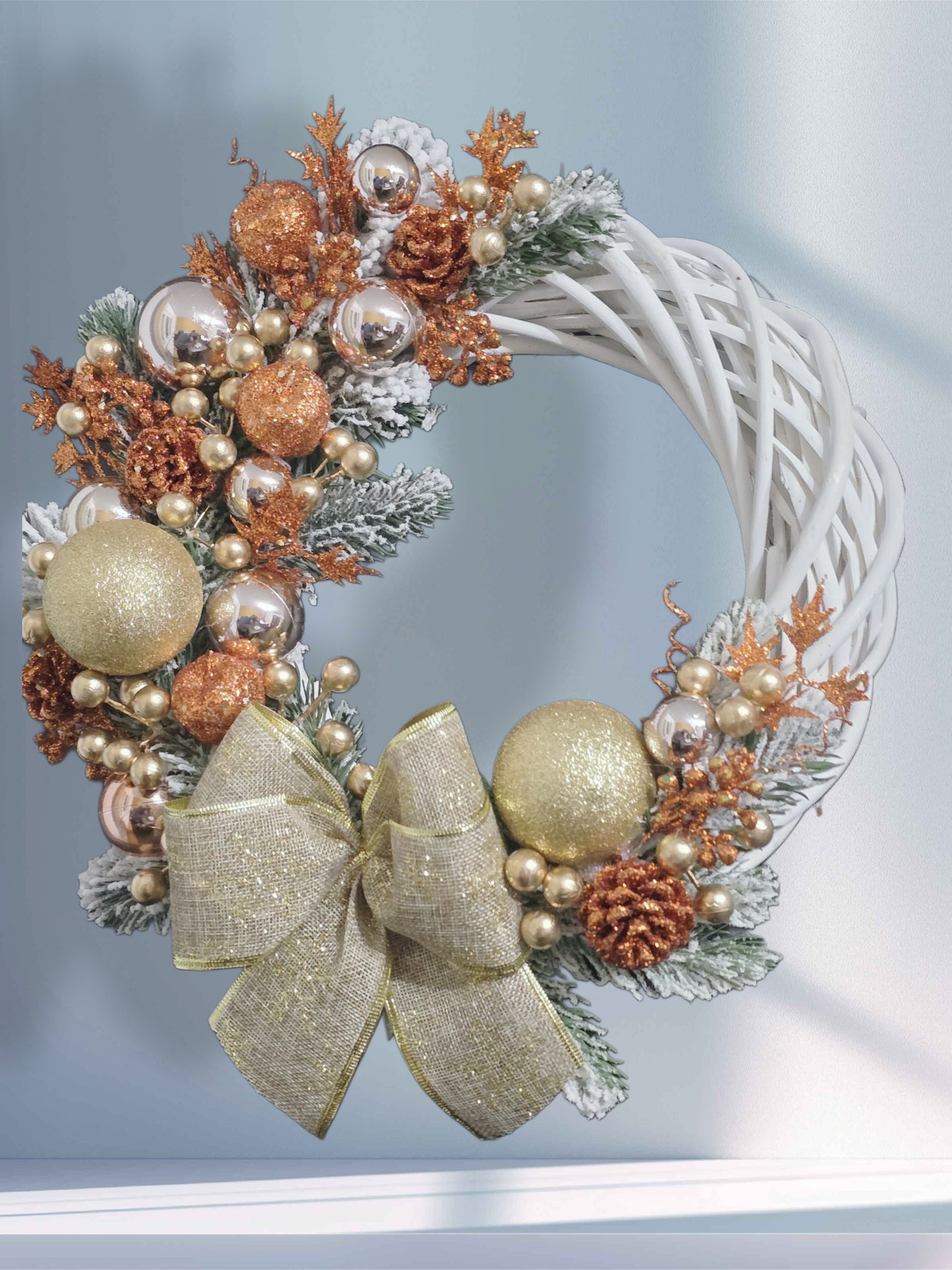 Christmas rattan wreath
