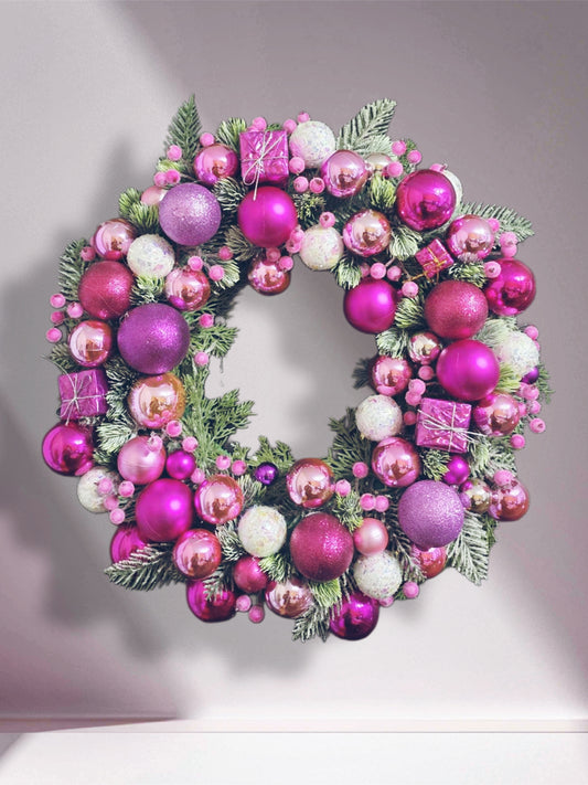 Pink Christmas Wreath decoration