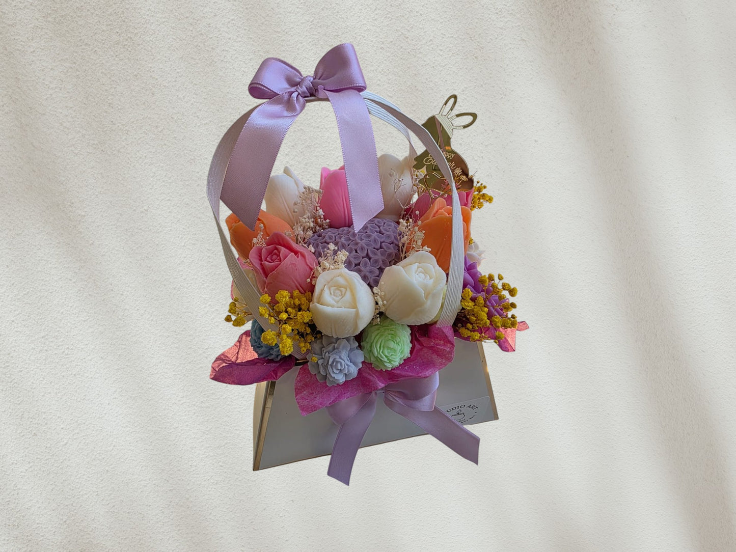 Scented Candle flower arrangement