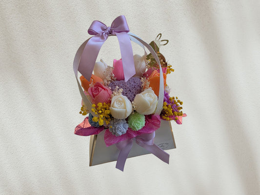 Scented Candle flower arrangement