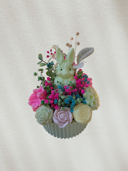 Ceramic Easter arrangement with scented candles
